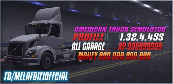 American Truck Simulator No DLC 1.32.x Savegame Download